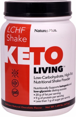Natures Plus  Keto Living™ LCHF Shake   Chocolate Perspective: front