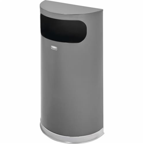 Rubbermaid Commercial 9-gallon Half Round Indoor Decorative Waste Container - 9 gal Capacity - Half-round - Fire-Safe, Recyclable - 32.5