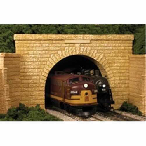 Monroe Models MON165 HO Stone Double Tunnel Portal Perspective: front