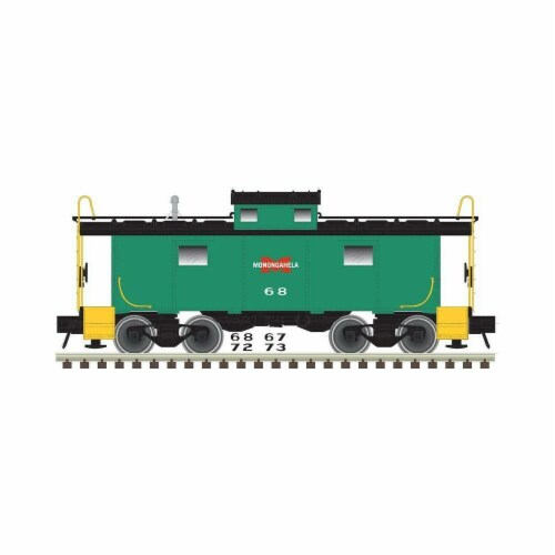 Atlas ATL50003850 N Scale NE-6 Caboose Monongahela No.73 Model Train Perspective: front