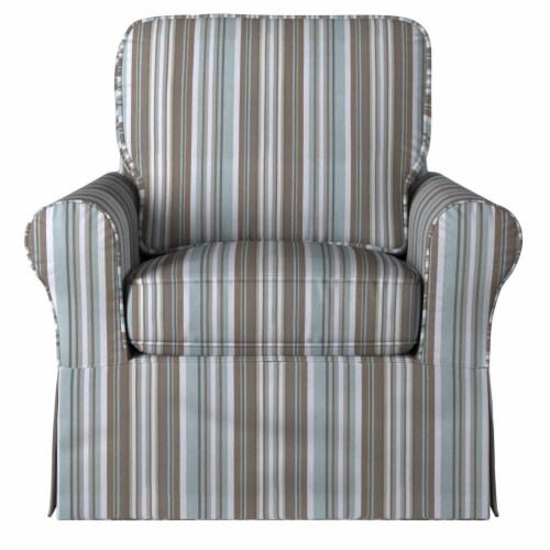Blue striped swivel 2025 chair