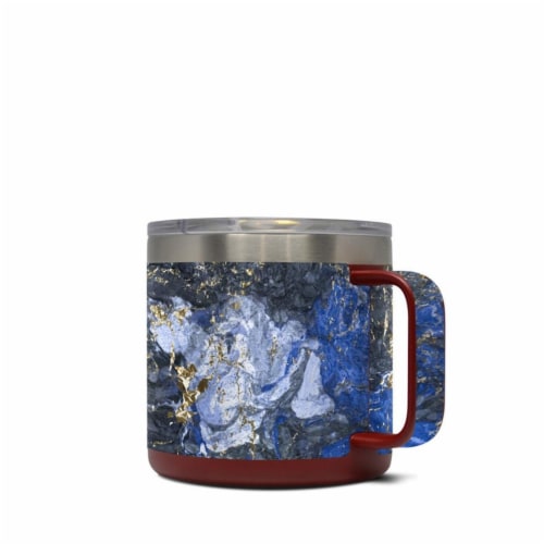 DecalGirl Y14-GOCEANMARB Yeti 14 oz Mug Skin - Gilded Ocean Marble Perspective: front