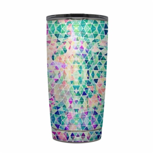 DecalGirl Y20-PASTELTRIANGLE Yeti Rambler 20 oz Tumbler Skin - Pastel Triangle Perspective: front