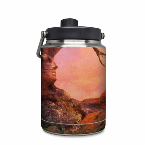 DecalGirl YHG-FOXSUN Yeti Rambler 0.5 gal Jug Skin - Fox Sunset Perspective: front