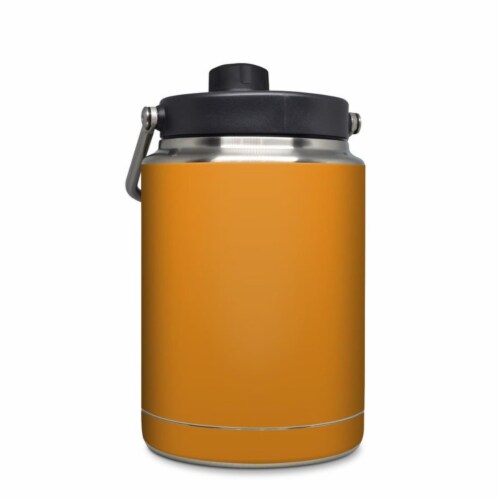 DecalGirl YHG-SS-ORN Yeti Rambler 0.5 gal Jug Skin - Solid State Orange Perspective: front