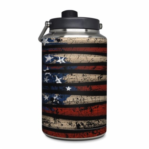 DecalGirl YOG-OLDGLORY Yeti Rambler 1 gal Jug Skin - Old Glory Perspective: front