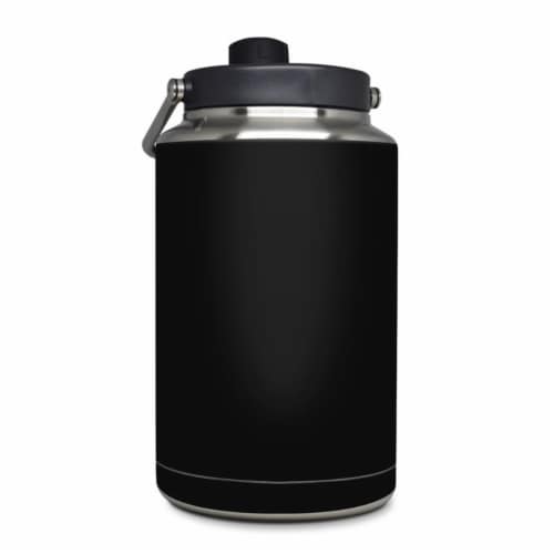 DecalGirl YOG-SS-BLK Yeti Rambler 1 gal Jug Skin - Solid State Black Perspective: front