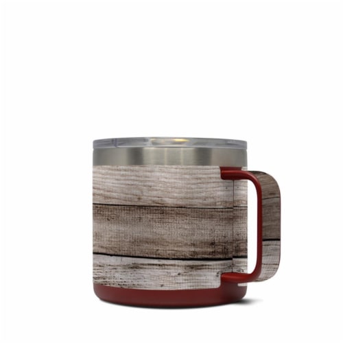 DecalGirl Y14-BWOOD Yeti 14 oz Mug Skin - Barn Wood Perspective: front