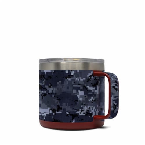 DecalGirl Y14-DIGINCAMO Yeti 14 oz Mug Skin - Digital Navy Camo Perspective: front