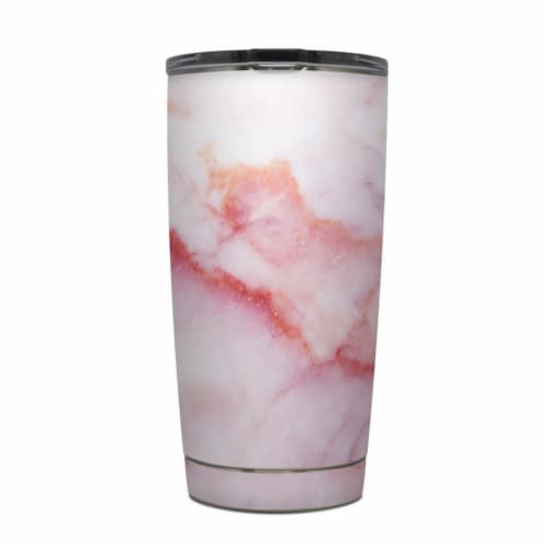 DecalGirl Y20-BLUSHMRB Yeti Rambler 20 oz Tumbler Skin - Blush Marble Perspective: front