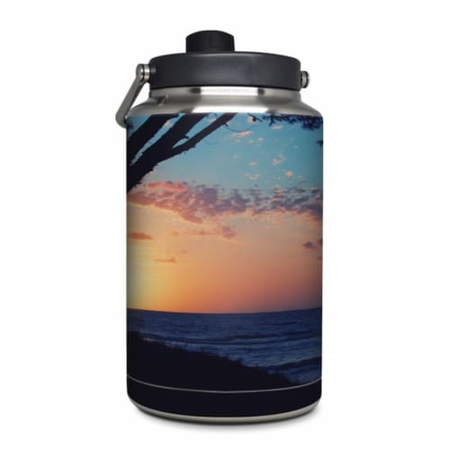 DecalGirl YOG-MALSUN Yeti Rambler 1 gal Jug Skin - Mallorca Sunrise Perspective: front