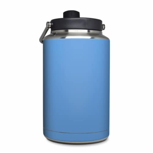 DecalGirl YOG-SS-BLU Yeti Rambler 1 gal Jug Skin - Solid State Blue Perspective: front