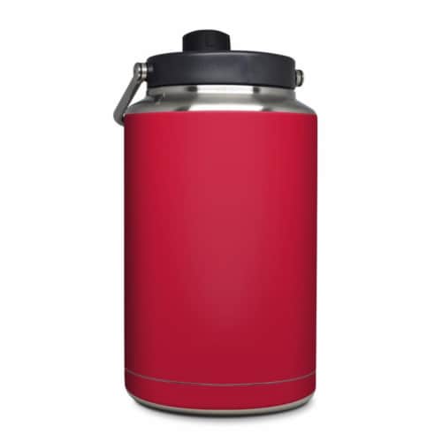 DecalGirl YOG-SS-RED Yeti Rambler 1 gal Jug Skin - Solid State Red Perspective: front