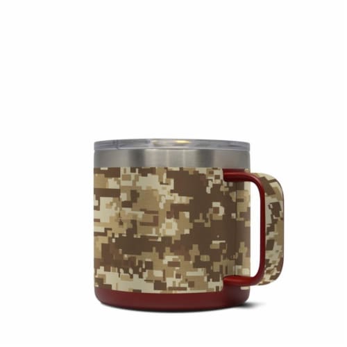 DecalGirl Y14-COYOTECAMO Yeti 14 oz Mug Skin - Coyote Camo Perspective: front