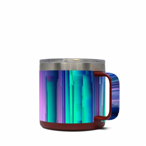 DecalGirl Y14-GLITCHTRIP Yeti 14 oz Mug Skin - Glitch Trip Perspective: front