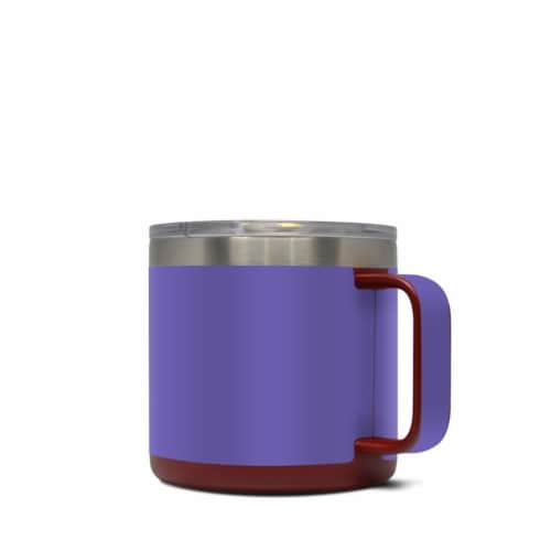 DecalGirl Y14-SS-PUR Yeti 14 oz Mug Skin - Solid State Purple Perspective: front