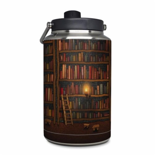 DecalGirl YOG-LIBRARY Yeti Rambler 1 gal Jug Skin - Library Perspective: front