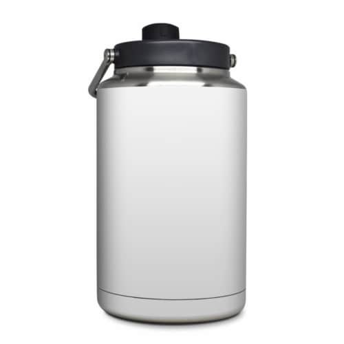 DecalGirl YOG-SS-WHT Yeti Rambler 1 gal Jug Skin - Solid State White Perspective: front