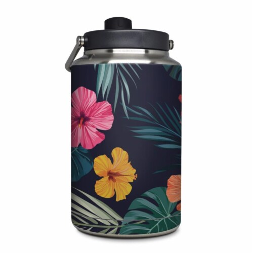 DecalGirl YOG-TROPHIB Yeti Rambler 1 gal Jug Skin - Tropical Hibiscus Perspective: front