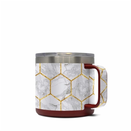 DecalGirl Y14-HONEYMRB Yeti 14 oz Mug Skin - Honey Marble Perspective: front