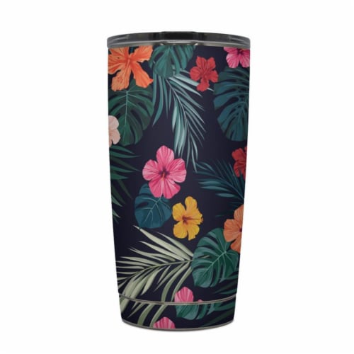 DecalGirl Y20-TROPHIB Yeti Rambler 20 oz Tumbler Skin - Tropical Hibiscus Perspective: front