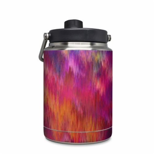 DecalGirl YHG-SUNSETSTORM Yeti Rambler 0.5 gal Jug Skin - Sunset Storm Perspective: front