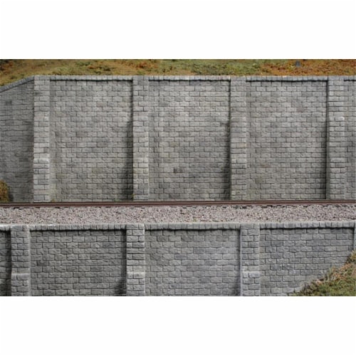 Monroe Models MON106 HO Scale Cut Stone Retaining Wall Cut Stone Pack - Pack of 2 Perspective: front
