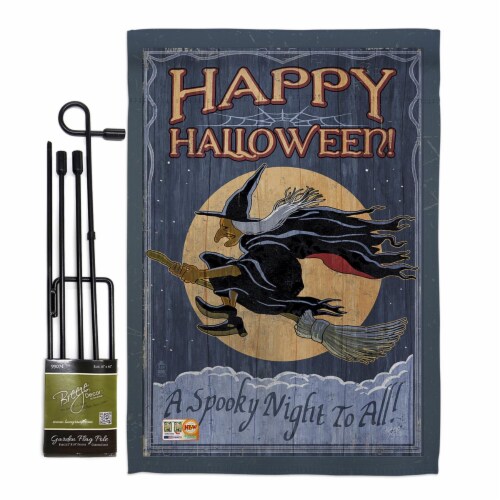 Breeze Decor BD-HO-GS-112063-IP-BO-D-US16-AL 13 x 18.5 in. A Spooky Night To All Fall Hallowe Perspective: front