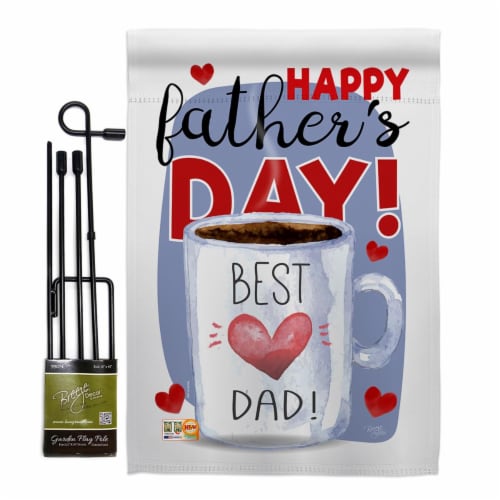 Breeze Decor BD-FD-GS-115135-IP-BO-D-US18-BD 13 x 18.5 in. Happy Best Dad Day Summer Fathers Perspective: front