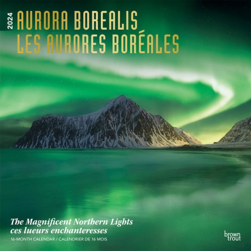 BrownTrout 2024 Aurora Borealis 16 Month Square Calendar, 1 ct Kroger