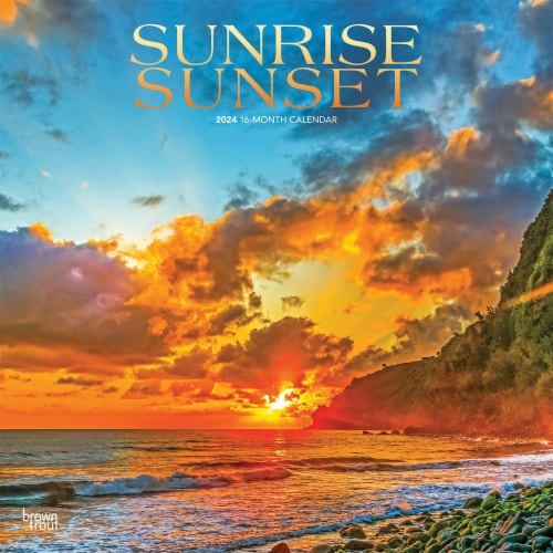 2024 Sunrise Sunset Square Calendar, 1 ct Kroger