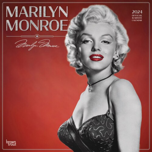 BrownTrout 16 Month Official Marilyn Monroe 2024 Calendar Perspective: front
