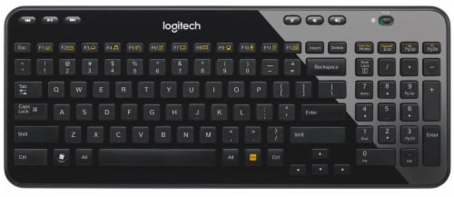 Logitech K360 Black Wireless Keyboard Perspective: front