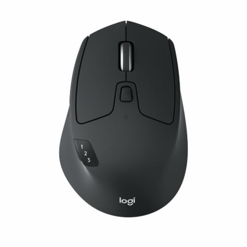 Logitech M720 Triathlon Wireless Mouse - Black Perspective: front