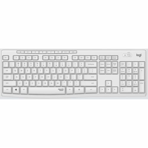 Logitech MK295 Silent Wireless Keyboard & Mouse Combo - White Perspective: front
