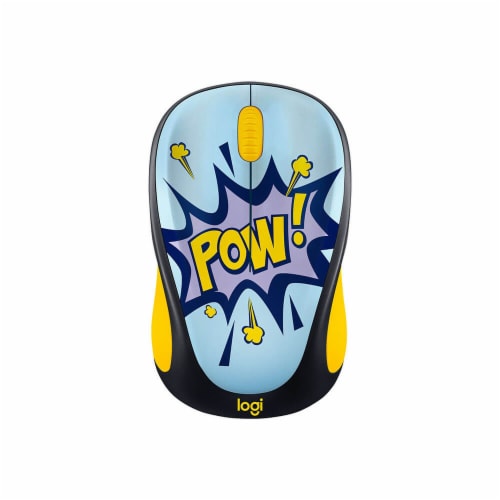 Logitech® POW! Limited Edition Wireless Mouse - Blue/Yellow Perspective: front