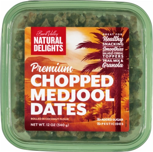 Bard Valley Natural Delights Premium Chopped Medjool Dates Perspective: front