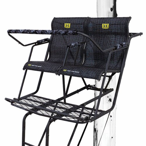Hawk Big Denali 18 Foot Durable Steel 2 Man Hunting Game Deer Ladder Tree Stand Perspective: front