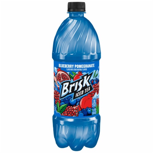 Brisk Blueberry Pomegranate Iced Tea 1 Liter Perspective: front