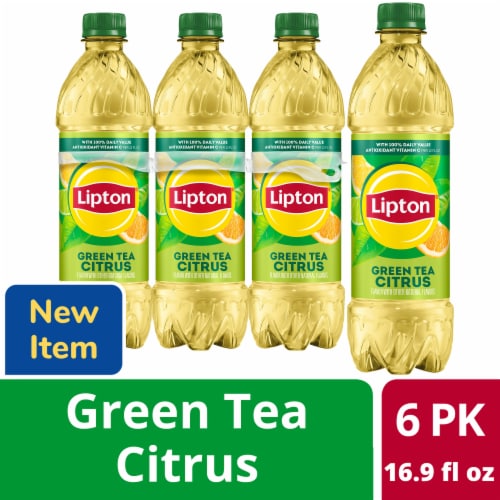 Lipton® Citrus Green Iced Tea Multipack Bottles Perspective: front