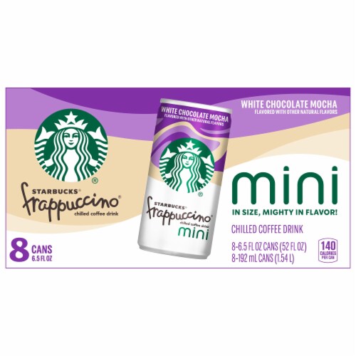 Starbucks® White Chocolate Mocha Frappuccino® Mini Cans Perspective: front