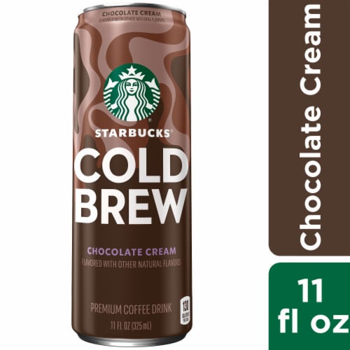 Starbucks® Premium Chocolate Cream Cold Brew Iced Coffee Can Perspective: front