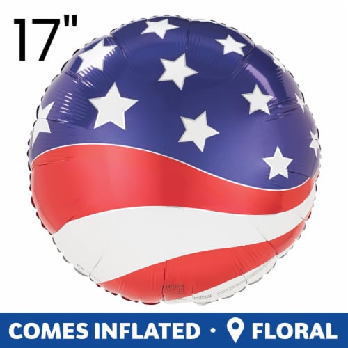 USA Flag HELIUM FILLED BALLOON Perspective: front