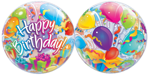 Burton + Burton Burst Balloons Birthday Bubble Balloon Perspective: front