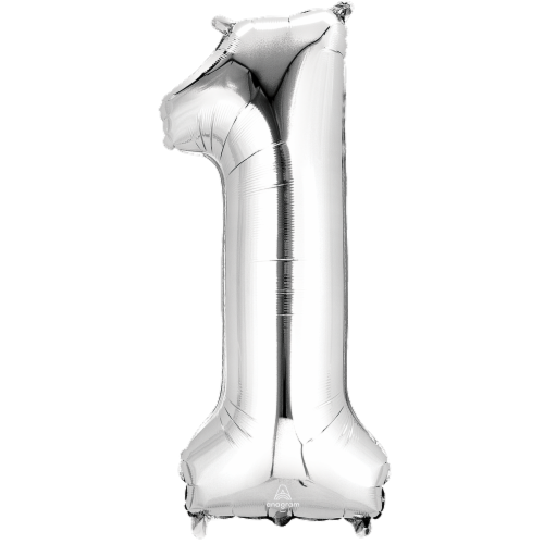 Burton + Burton 1 Number Shape Balloon Perspective: front