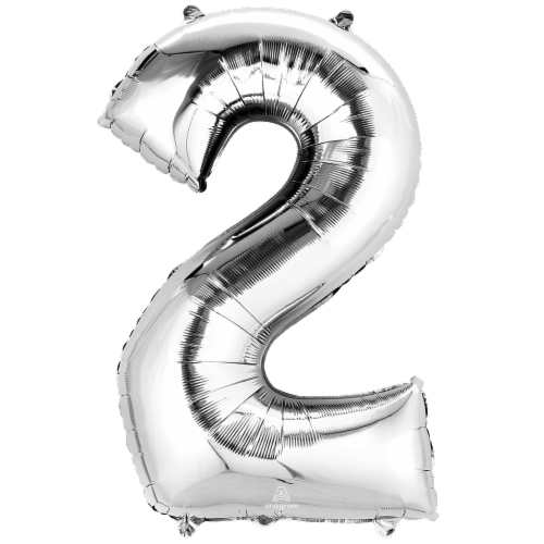Burton + Burton 2 Number Shape Balloon Perspective: front