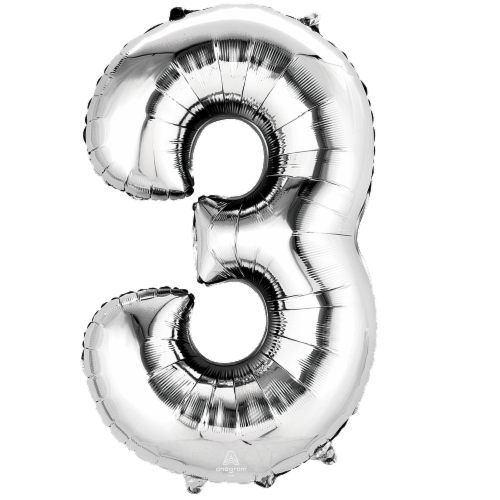 Burton + Burton 3 Number Shape Balloon Perspective: front