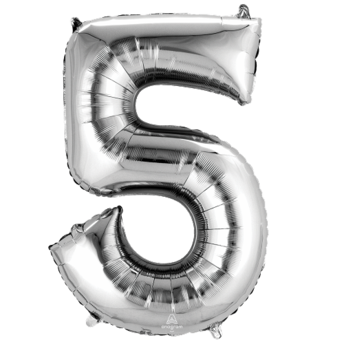 Burton + Burton 5 Number Shape Balloon Perspective: front