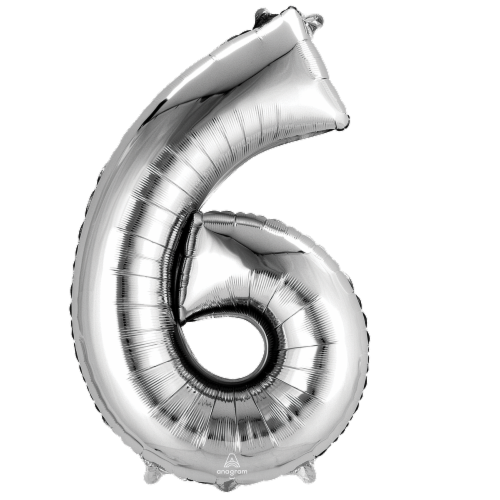 Burton + Burton 6 Number Shape Balloon Perspective: front