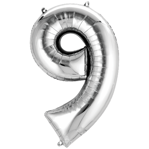 Burton + Burton 9 Number Shape Balloon Perspective: front